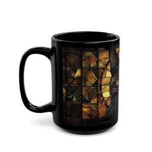 Tortoiseshell Cat Stained Glass Mug Calico Style Cat Coffee Mug Artistic Feline Pet Lover Gift image 9