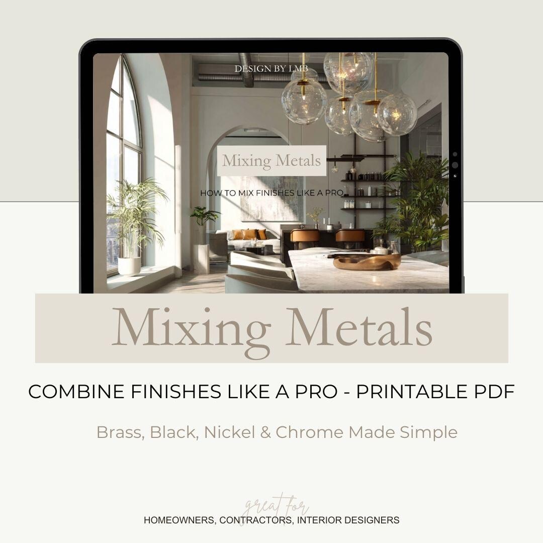 Mixing Metals Guide: Interior Design PDF (digital Download - Etsy