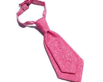 Pink lace ladies necktie american beauty pink tie for women