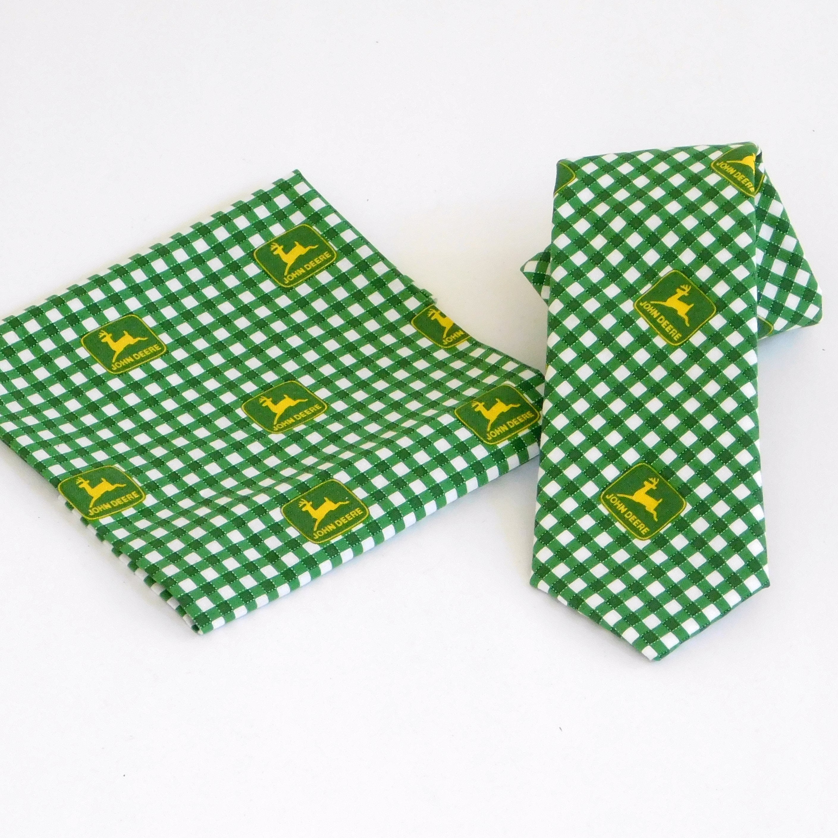 John Deere necktie pocket square self tie or pretied for Etsy Nederland