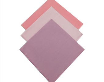 Pink pocket squares, blush pink, petal pink, mauve pink, pink salmon cotton groomsmen pocket handkerchiefs