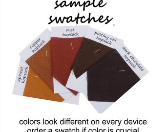 Copper, rusty browns sample fabric swatches you choose