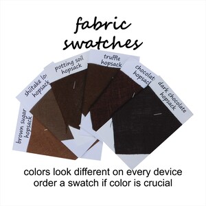 Brown sample fabric swatches you choose