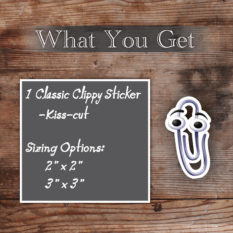 Clippy Resistance Sticker - Retro Microsoft Paperclip Symbol of ...