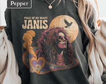 Klassisches Rock-T-Shirt - Retro Vintage-Grafik-T-Shirt, Rock n Roll Tribut-T-Shirt, Musiklegende, Hippie Boho Festival Top, Komfortfarben Band T-Shirt