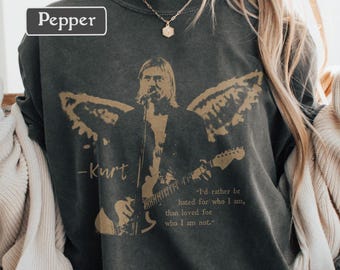 90s Rock Shirt - Cobain Tribute Tee - Vintage Style Comfort Colors Fan Art Tshirt - Unofficial Rock Shirt - Unique Music Lovers Tshirt Gift