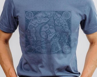 Mercator Map Flat Earth Shirt Mercator Projection Tshirt Vintage Map Tshirt Men Flat Earth Truther Tshirt Unisex Bella Canvas Conspiracy Tee