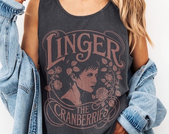 Débardeur Cranberries Linger, Débardeur Comfort Colors, T-shirt de groupe des années 90, Débardeur vintage musique, T-shirt rock alternatif, Haut de concert rétro