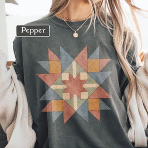 Patchwork Geometric Shirt, Southwestern Boho Tee, Vintage Folk Art T-Shirt, Western Desert Style, Retro Graphic Unisex Tee