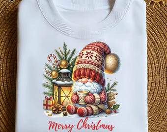 Merry Christmas Gnome PNG | Hot Cocoa Sublimation Design (Digital Download)