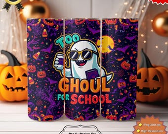 Funny Ghost Halloween 20oz Tumbler Wrap PNG (Digital Download)