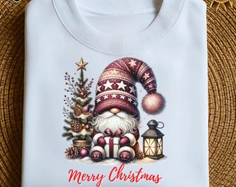 Christmas Gnome | Winter Holiday Sublimation PNG Ready Design for Print Digital Download