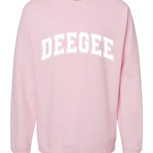 Delta Gamma Sweatshirt- Crewneck Varsity Letters Design