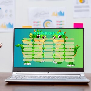 Emploi du temps dinosaures pour enfants | Téléchargement numérique DIN A4 | Emploi du temps ludique avec motif dinosaures | École, école primaire, organisation