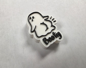 Adorno de paja con forma de botín fantasma