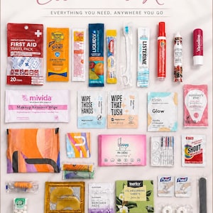 Travel Essentials Kit | Plane Pocket Pouch | 30+ TSA Approved Airplane Flight Must Haves image 4