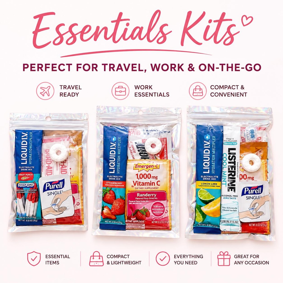 Essentials Kit With Liquid IV & Emergen-c - Etsy