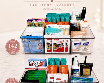 Wedding Bathroom Basket: Guest Comfort Station - Toiletry Emergency Kit