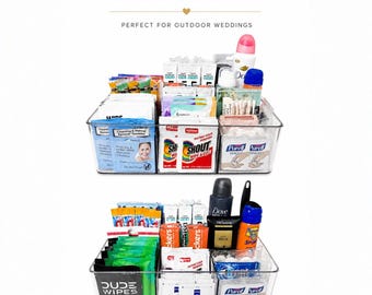 Deluxe Wedding Bathroom Basket | Outdoor Guest Comfort Kit, His and Hers