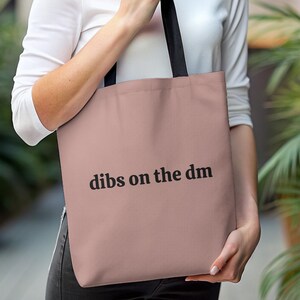 Rolig DnD-tygväska: RPG-spelare-present, Dungeon Master Meme-tygväskor, Dibs on DM-spelpresenter, laminatinredning + inramade hörn-spelväskor