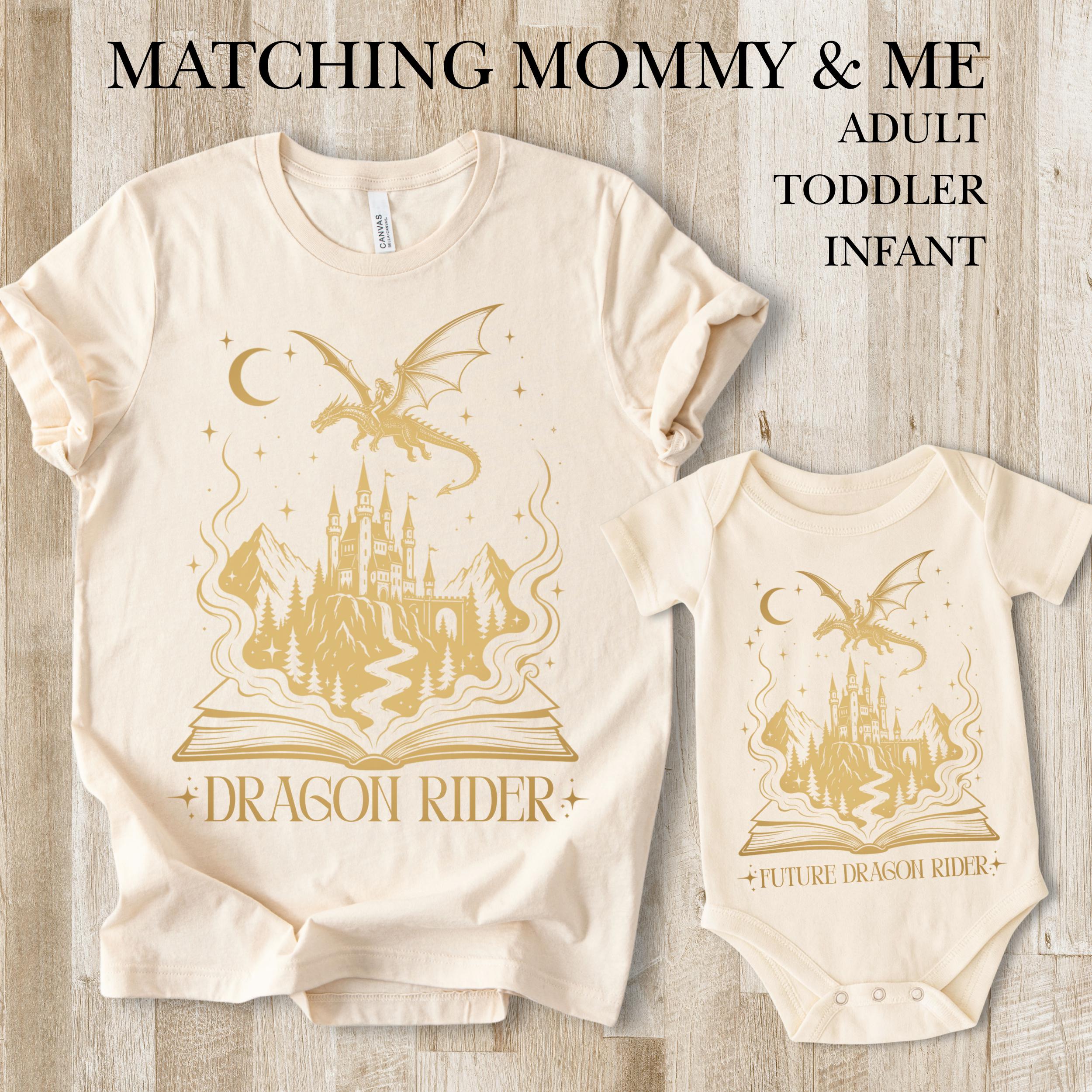 Mommy and Me "Dragon Rider" Shirts: Romantasy Reader Gift, Matching…