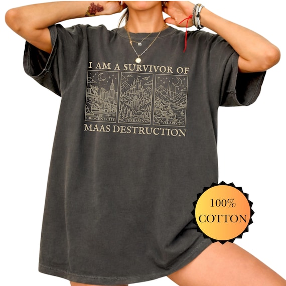 UK SJM Books Shirt Gift for Romantasy Readers: ACOTAR, C.C. & T.O.G. tshirt, Maas Destruction Shirt, Relaxed Fit Cotton Comfort Colors Shirt