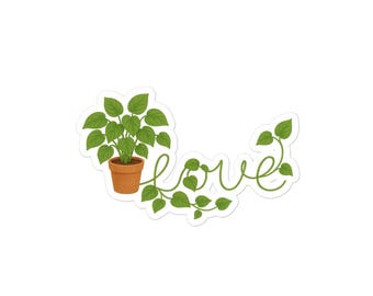 Pathos Love Plant Bubble-free sticker