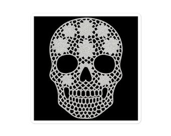 Doily skull Bubble-free sticker