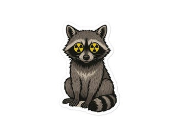 Rad Raccoon Bubble-free sticker