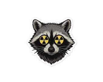 Radioactive Raccoon Bubble-free sticker