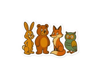 70's animal retro Bubble-free sticker