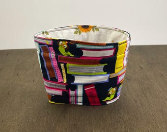 Coffee Cup Sleeve - Bookworm & Sunflowers