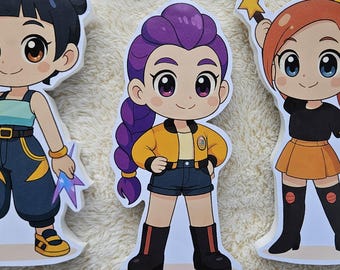 Huntrix Kpop Demon Hunter Styrofoam Cutouts - Party Decorations