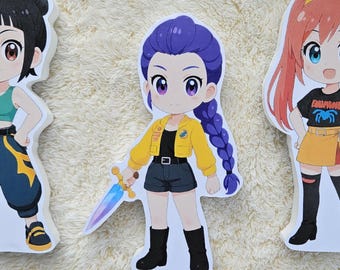 Huntrix Kpop Cutouts, Laminated Party Centerpiece Decorations (Set of 3)