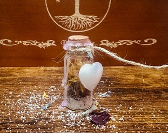 Self-Love Spell Jar Kit – DIY Ritual with Herbs & Crystals