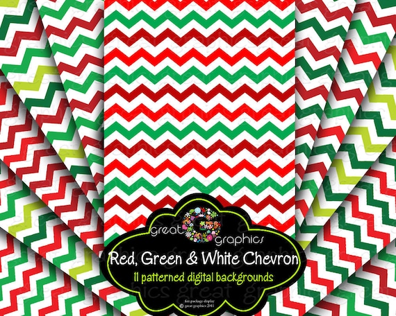Items similar to Christmas Chevron Paper Christmas Digital Chevron ...