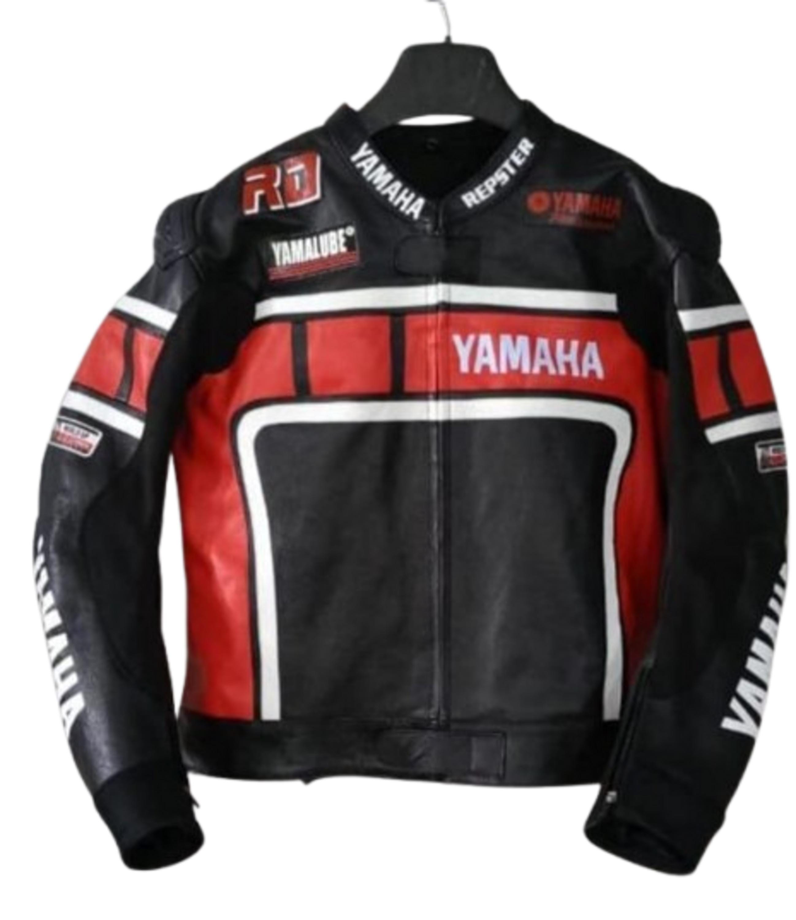 YAMAHA スポーツジャケット XL Vintage Yamaha Moto Jacket, Size XXL, Red White Black, Full