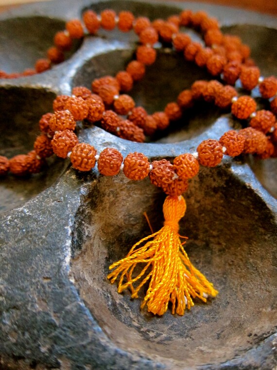Rudraksha Hand Knotted Mala meditation Mala 108 Malas Knotted