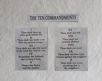 Ten Commandments Wall Art: Christian Home Decor