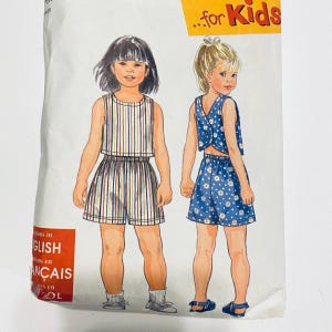 Simplicity 8162 Sewing Pattern, Child&#39;s Shirt and Shorts, Kids&#39; Clothes to Sew, 1990s