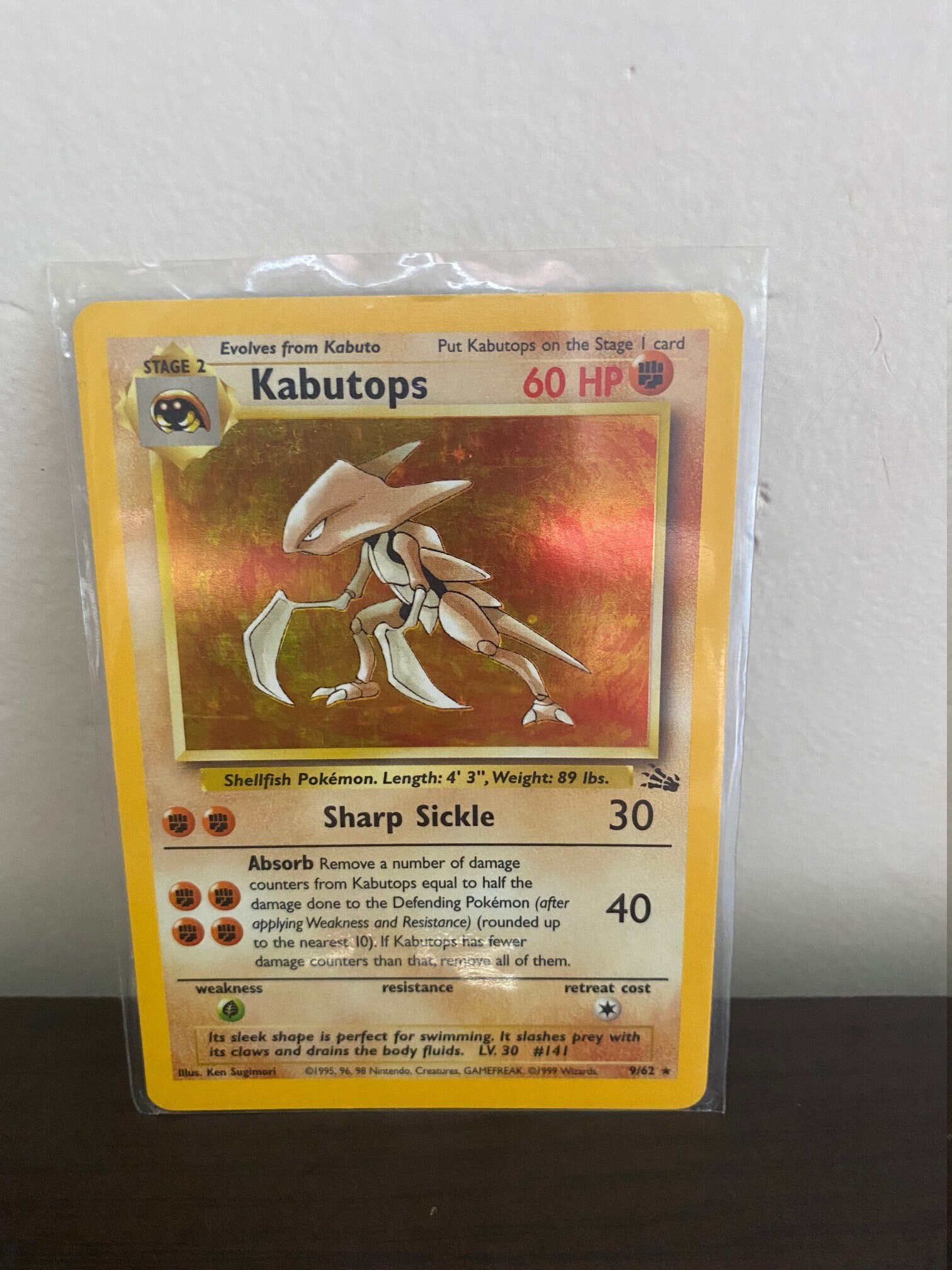 Holo Kabutops Pokemon Card REAL Pokemon Card Rare Fossil - Etsy