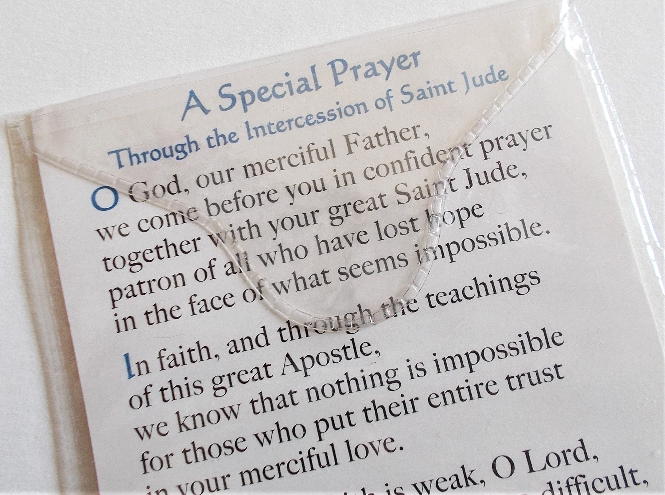 Vintage St. Jude Medal and Prayer Card, Patron Saint of Impossible ...