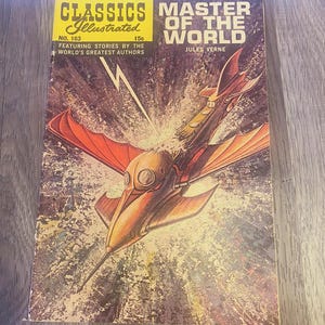 Vintage Classics Illustrated Comic, Master of the World, #163, 1965 First Printing, Fine Condition, Jules Verne