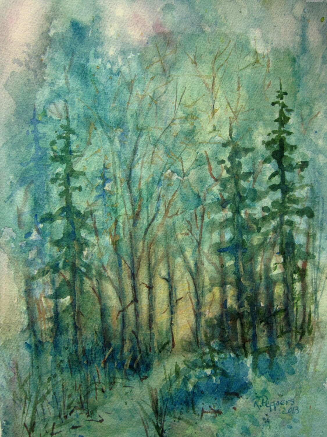 Print of Original Watercolor landscape painting to be used by | Etsy