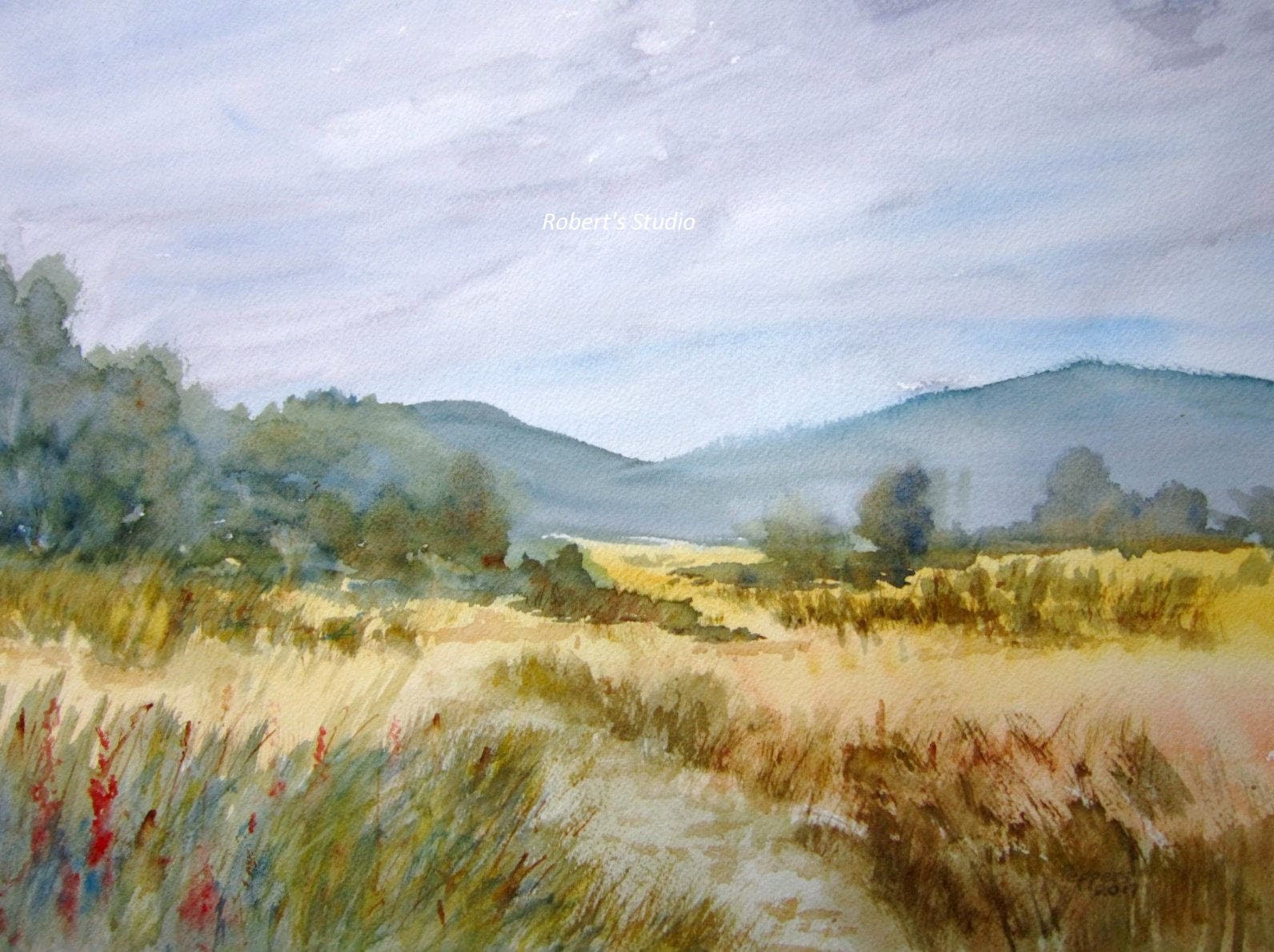 Watercolor Landscape Painting Archival Print Watercolor | Etsy