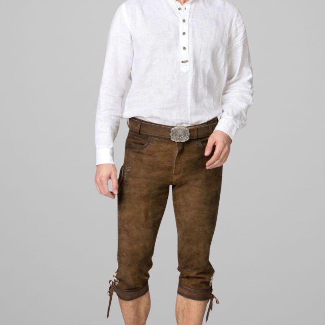 German Riding Pants Bavarian Lederhosen Pants – Traditional German Oktoberfest Leather ...