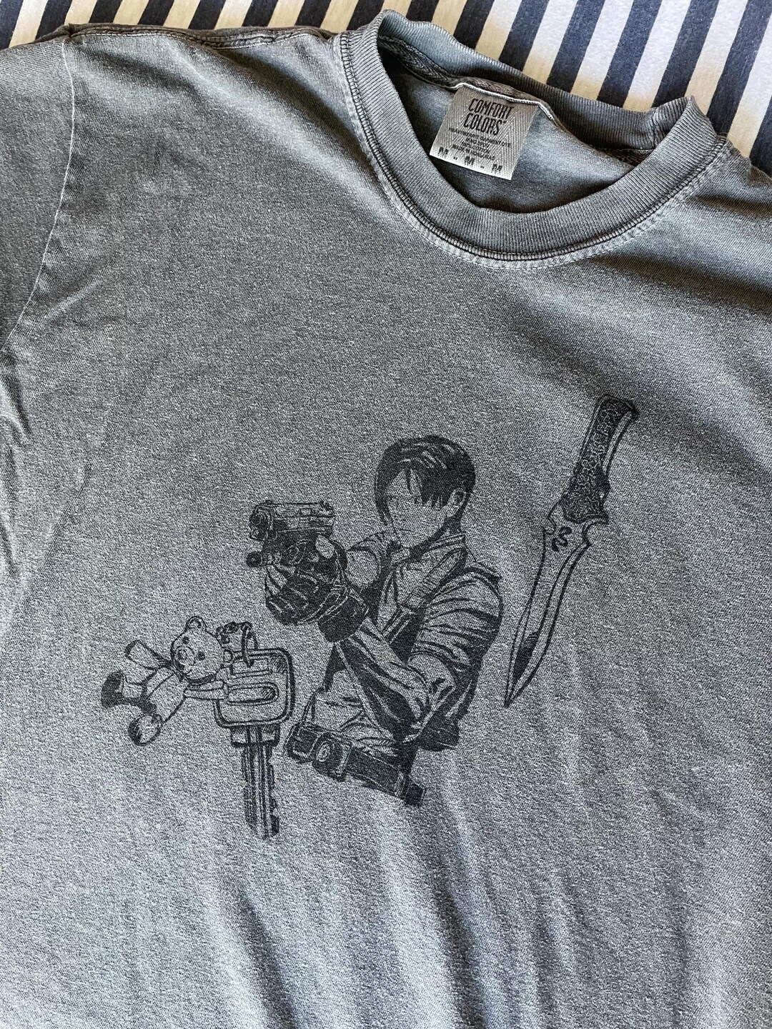 Resident Evil 4 Leon Kennedy Block-printed T-shirt - Etsy