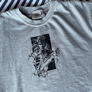 Metal Gear Solid 2 Raiden Block-tryckt t-shirt