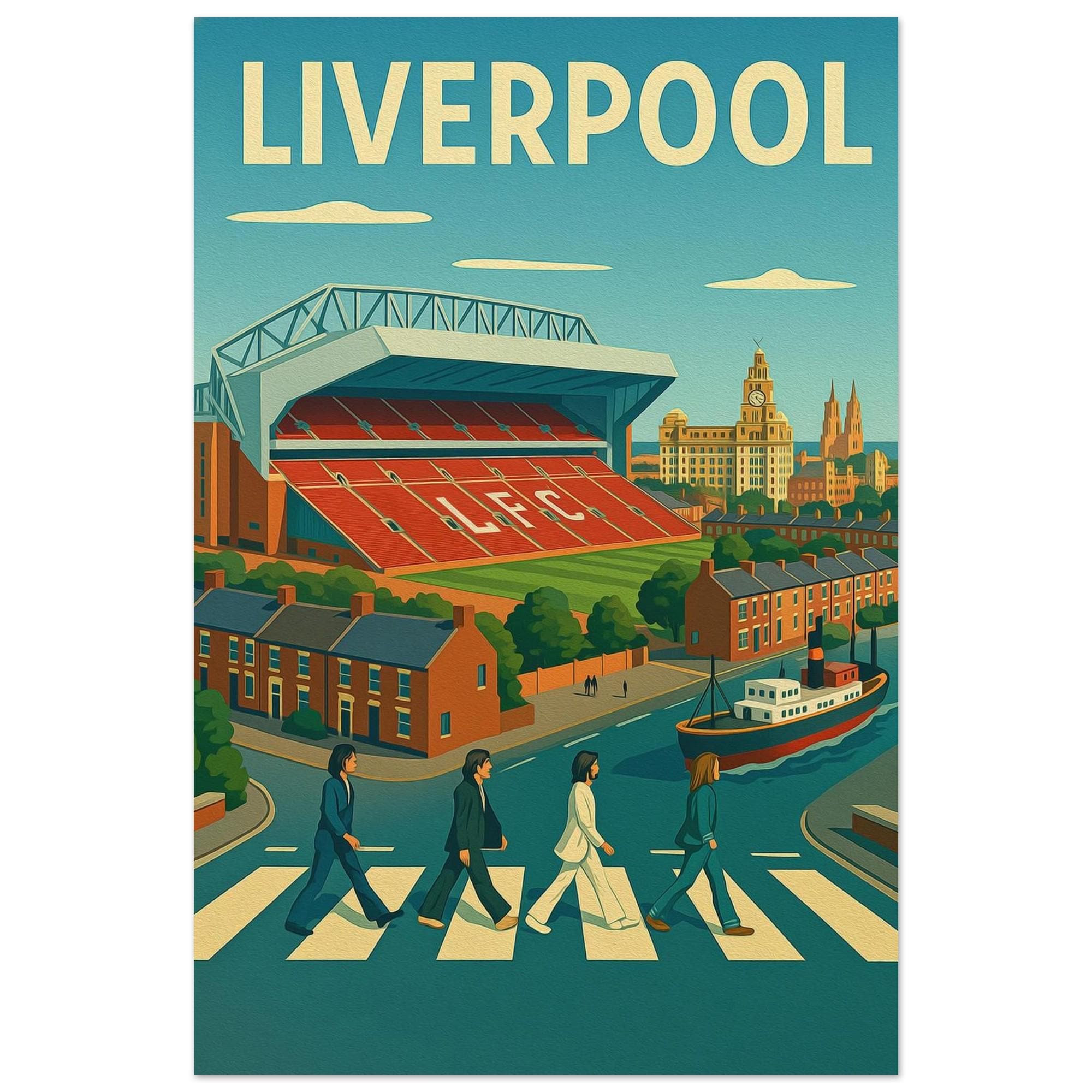 Liverpool FC Anfield Poster – Beatles Abbey Road Wall Art, LFC