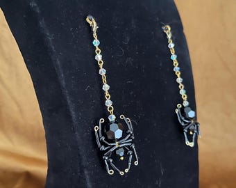 Frędzle z koralikami w kształcie pająka, do przypięcia w stylu burleski – duże, 3,75 cala